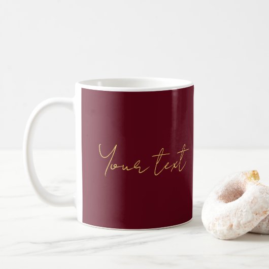 Uw aangepaste tekst naam Elegante sjabloon typogra Koffiemok (Met donut)