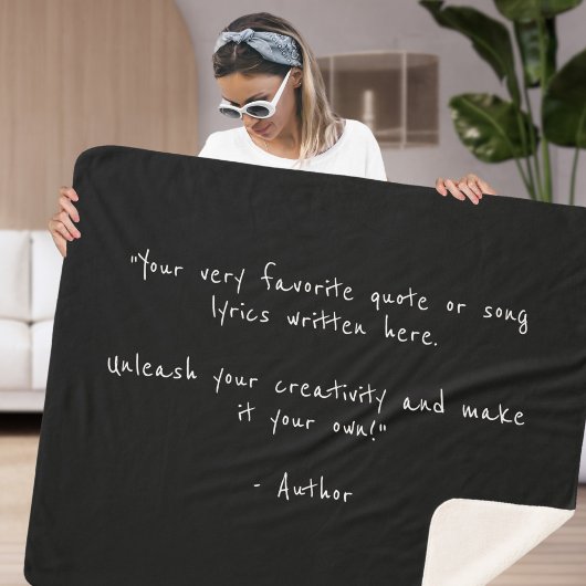 Uw aangepaste tekst of grappen in BFF Sherpa Blank Sherpa Deken