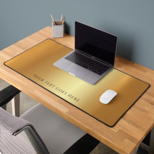 Uw aangepaste tekst of naam Elegant Goud Luxe Bureaumat (Kantoor 2)