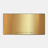Uw aangepaste tekst of naam Elegant Goud Luxe Bureaumat (Voorkant)