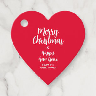Uw aangepaste tekst Prettig kerstfeest Gelukkig ni Bedankjes Labels