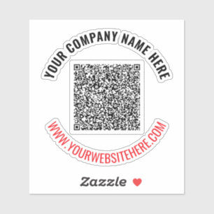Uw aangepaste tekst QR-code Business Sticker Sjabl