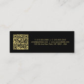 Uw aangepaste tekst QR-code Logo-naam Black Gold M Contactkaartje (Achterkant)