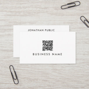 Uw aangepaste tekst QR-code modern eenvoudig sjabl Visitekaartje