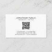 Uw aangepaste tekst QR-code modern eenvoudig sjabl Visitekaartje (Achterkant)