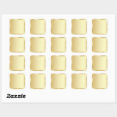 Uw aangepaste tekst sjabloon goud lege achtergrond vierkante sticker (Vel)