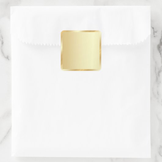 Uw aangepaste tekst sjabloon goud lege achtergrond vierkante sticker (Tas)
