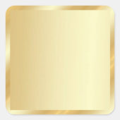 Uw aangepaste tekst sjabloon goud lege achtergrond vierkante sticker (Voorkant)