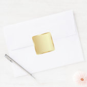 Uw aangepaste tekst sjabloon goud lege achtergrond vierkante sticker (Envelop)