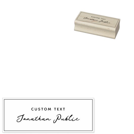 Uw aangepaste tekst stijlvolle typografie script n rubberstempel (Gestempeld)