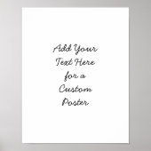 Uw aangepaste tekst toevoegen Minimal Cursive Scri Poster (Voorkant)