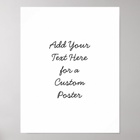 Uw aangepaste tekst toevoegen Minimal Cursive Scri Poster (Voorkant)