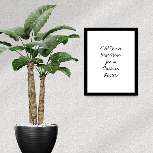 Uw aangepaste tekst toevoegen Minimal Cursive Scri Poster