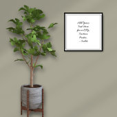 Uw aangepaste tekst toevoegen Minimale cursieve ra Poster