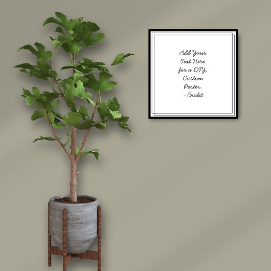 Uw aangepaste tekst toevoegen Minimale cursieve ra Poster