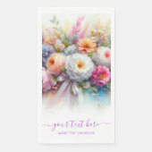 Uw aangepaste tekst typografie script bloem bruilo servet (Voorkant)