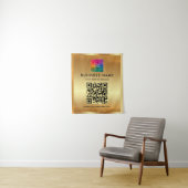 Uw aangepaste tekst Upload Business Logo Achtergro Wandkleed (In situ)