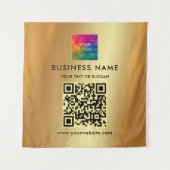 Uw aangepaste tekst Uploaden Bedrijf Logo Gold Ach Wandkleed (Voorkant)