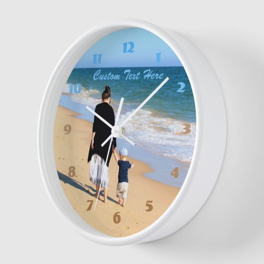 Uw aangepaste tekst van de fotowandklok gepersonal (Hoek)