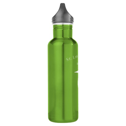 uw aangepaste tekstnaam Great Blue Heron silhouet Waterfles (Links)