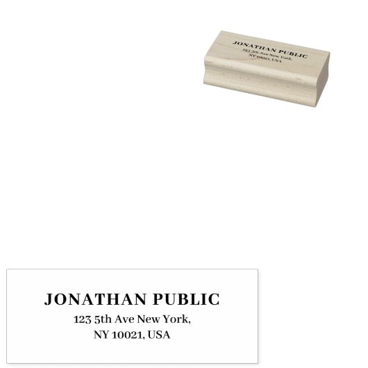 Uw aangepaste tekstnaam Sjabloon Retouradres Rubberstempel (Gestempeld)