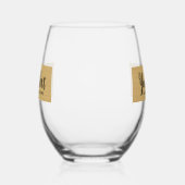 Uw aangepaste tekstscript sjabloon Elegant Goud Wijnglas Zonder Voet (Rechts)