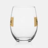 Uw aangepaste tekstscript sjabloon Elegant Goud Wijnglas Zonder Voet (Links)