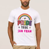 UW AANGEPASTE TROTS STAM Kleurrijke LGBTQ + Regenb T-shirt (Voorkant)
