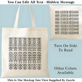 Uw aangepaste verborgen bericht 149b nieuwheid tote bag