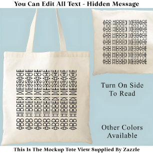 Uw aangepaste verborgen bericht 149b nieuwheid tote bag