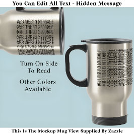 Uw aangepaste verborgen bericht 149BS nieuwigheid Reisbeker