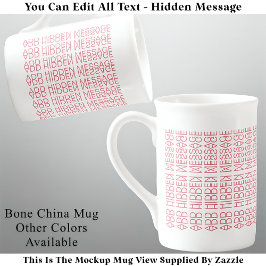 Uw aangepaste verborgen bericht 149PW nieuwigheid Porselein Kop