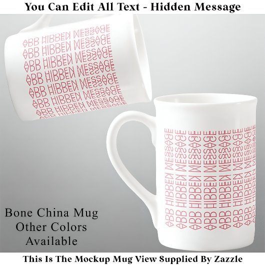 Uw aangepaste verborgen bericht 149PW nieuwigheid Porselein Kop