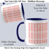 Uw aangepaste verborgen bericht Franse vlag 150GW Mok