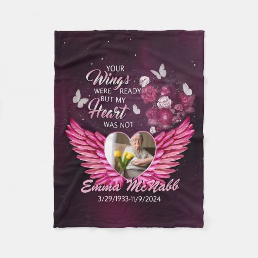 Uw aangepaste vleugels waren gereed, maar mijn har fleece deken (Voorkant)