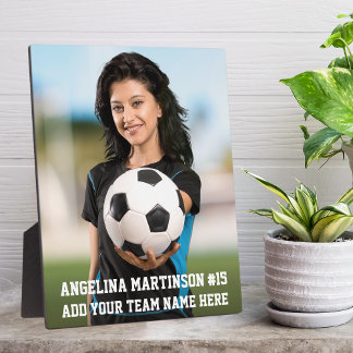Uw aangepaste voetbal- of sportfoto fotoplaat