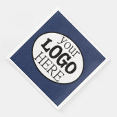 Uw aangepaste zakelijke Logo op Navy Blue Servet (Hoek)