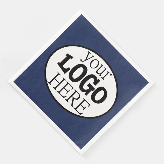 Uw aangepaste zakelijke Logo op Navy Blue Servet (Hoek)