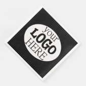 Uw aangepaste zakelijke Logo op zwart Servet (Hoek)