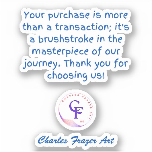 Uw aankoop is meer dan een transactie sticker (Voorkant)