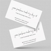 Uw aankoop maakte mijn dag dank u pakket invoegen visitekaartje