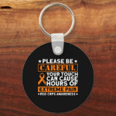 Uw aanraking kan extreme pijn RSD CRPS Awarene ver Sleutelhanger (Voorkant)