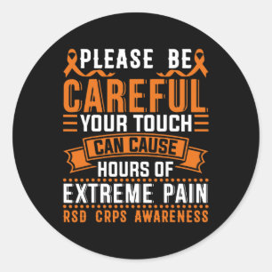 Uw aanraking kan leiden tot Extreme Pain Support C Ronde Sticker