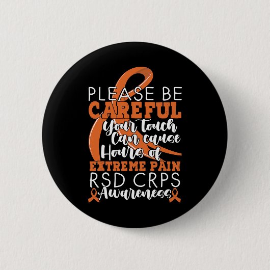 Uw aanraking kan tot Extreme Pain Support Crps Awa Ronde Button 5,7 Cm (Voorkant)