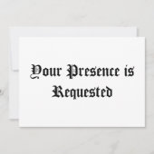 Uw aanwezigheid is gewenst (Voorkant)