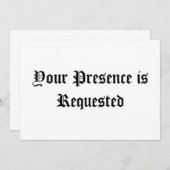 Uw aanwezigheid is gewenst (Voorkant / Achterkant)