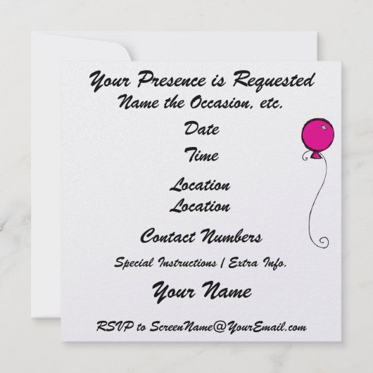 Uw aanwezigheid wordt gevraagd! - SRF Kaart (Achterkant)