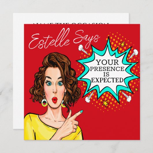 Uw aanwezigheid wordt verwacht kaart (Voorkant / Achterkant)