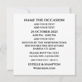 Uw aanwezigheid wordt verwacht kaart (Achterkant)