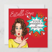 Uw aanwezigheid wordt verwacht kaart (Voorkant)